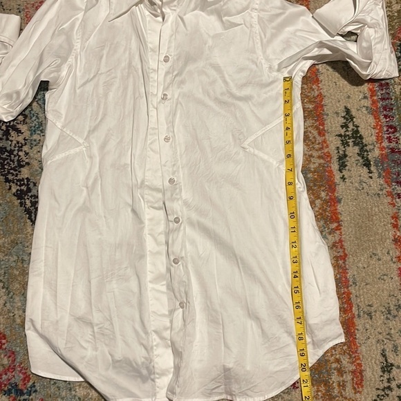 Soft Surroundings White Cotton Button Down Size Small - Picture 9 of 11